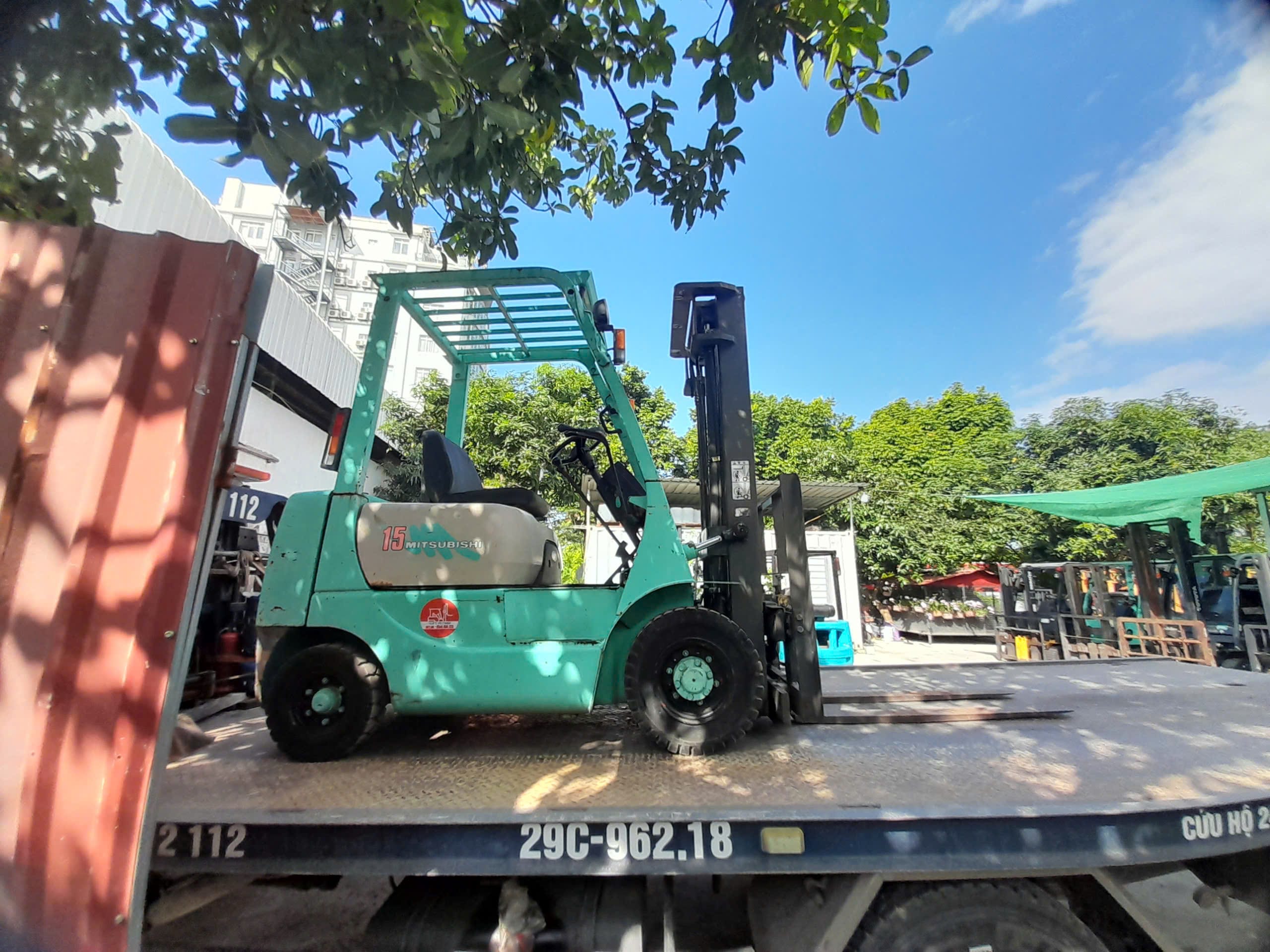 Xe nâng dầu cũ Mitsubishi số sàn