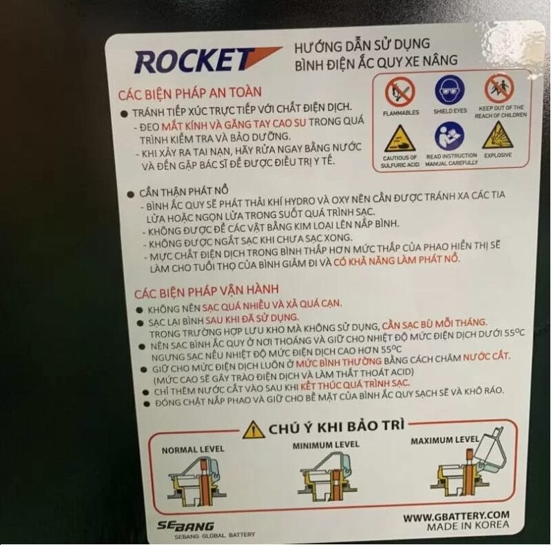 Bình ắc quy Rocket VCE260