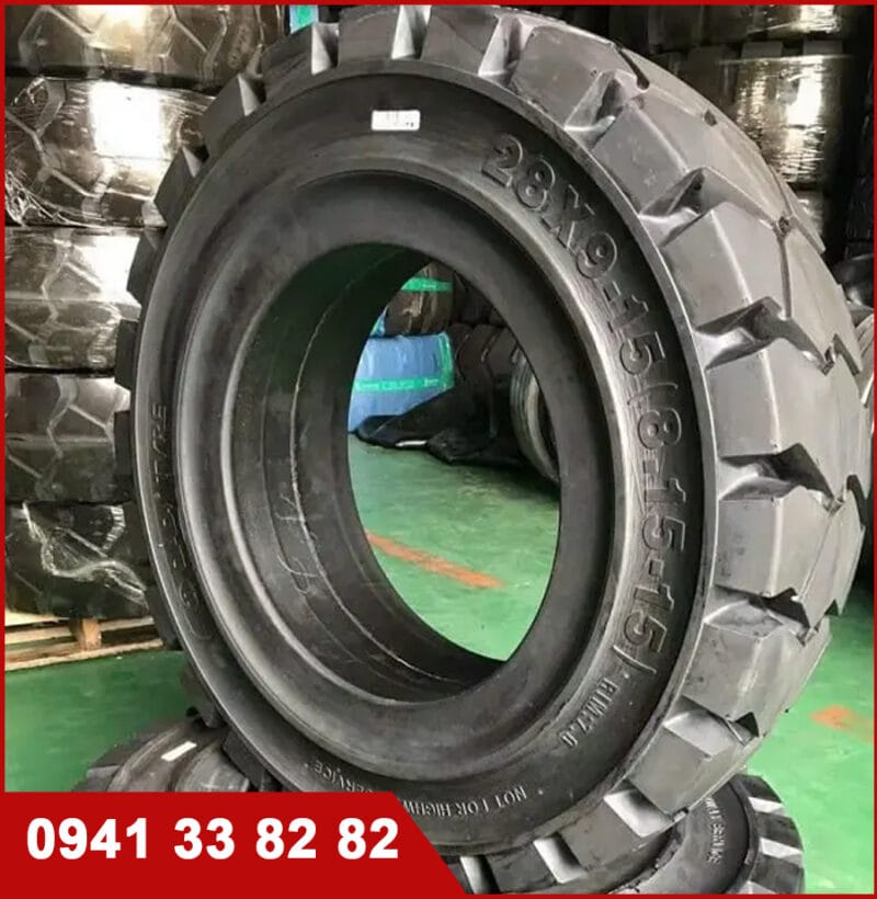 Lốp đặc xe nâng kích thước 28×9-15