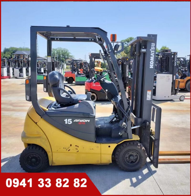 Xe nâng điện cũ Komatsu 1,5 tấn, 3m đời 2014